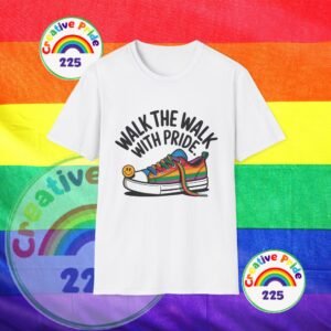 Pride T-Shirt, Unisex Graphic Tee, LGBTQ+ Apparel, Walk the Walk with Pride, Gay Pride Month Gift, Festival Wear, Colorful T-Shirt