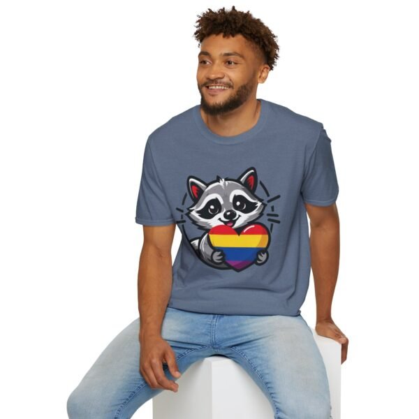 Rainbow Raccoon Pride T-Shirt, LGBTQ+ Apparel, Unisex T-Shirt, Soft Cotton Tee, Gift for Pride Month, Fun LGBTQ Gift - Image 34