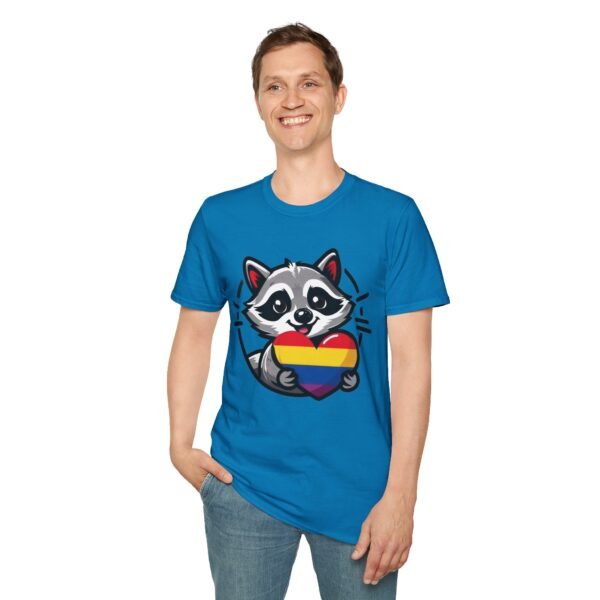Rainbow Raccoon Pride T-Shirt, LGBTQ+ Apparel, Unisex T-Shirt, Soft Cotton Tee, Gift for Pride Month, Fun LGBTQ Gift - Image 38
