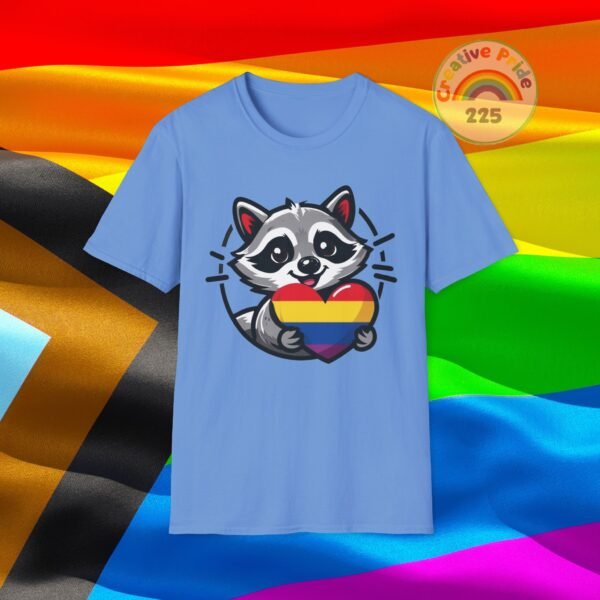 Rainbow Raccoon Pride T-Shirt, LGBTQ+ Apparel, Unisex T-Shirt, Soft Cotton Tee, Gift for Pride Month, Fun LGBTQ Gift - Image 21