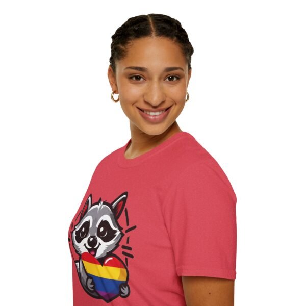 Rainbow Raccoon Pride T-Shirt, LGBTQ+ Apparel, Unisex T-Shirt, Soft Cotton Tee, Gift for Pride Month, Fun LGBTQ Gift - Image 53