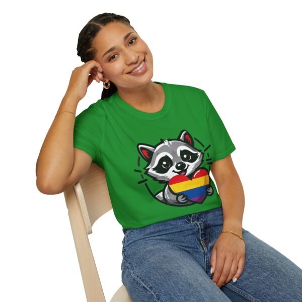 Rainbow Raccoon Pride T-Shirt, LGBTQ+ Apparel, Unisex T-Shirt, Soft Cotton Tee, Gift for Pride Month, Fun LGBTQ Gift - Image 18
