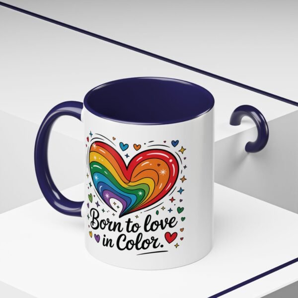 11 oz Coffee Mug LGBTQIA Pride Born to Love in Color - Image 12
