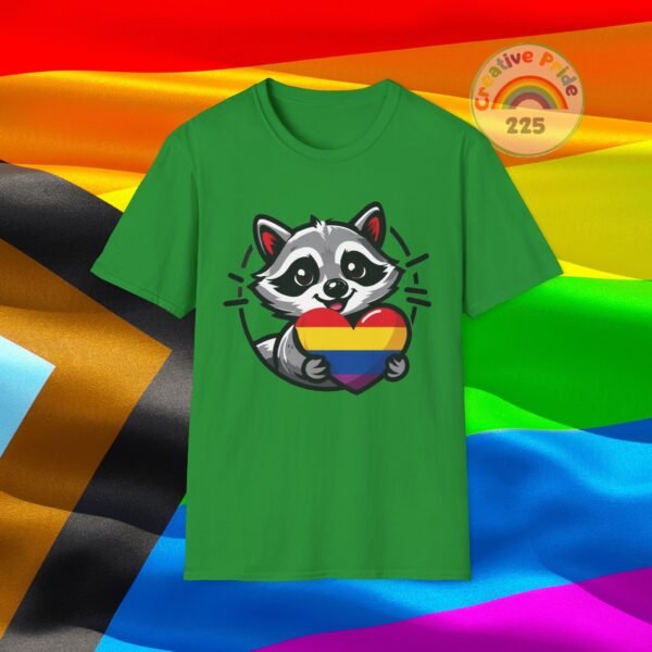 Rainbow Raccoon Pride T-Shirt, LGBTQ+ Apparel, Unisex T-Shirt, Soft Cotton Tee, Gift for Pride Month, Fun LGBTQ Gift - Image 14