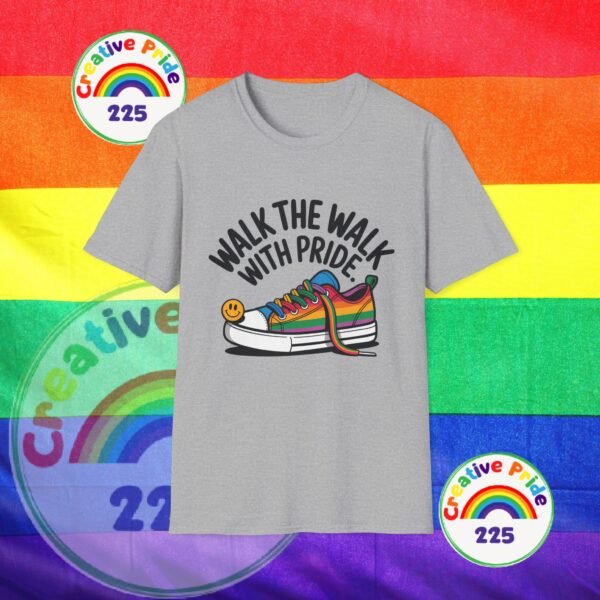 Pride T-Shirt, Unisex Graphic Tee, LGBTQ+ Apparel, Walk the Walk with Pride, Gay Pride Month Gift, Festival Wear, Colorful T-Shirt - Image 7