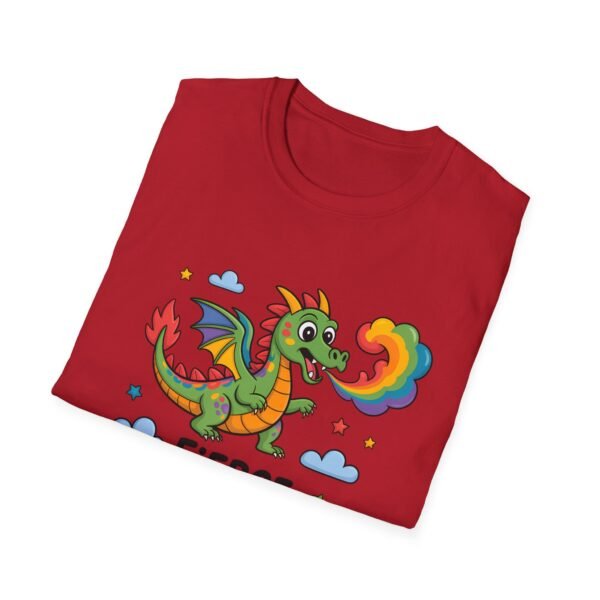 Fierce & Fabulous Pride T-Shirt, LGBTQ+ Shirt, Rainbow Dragon Tee, Unisex Softstyle Top, Gift for Pride Month - Image 32