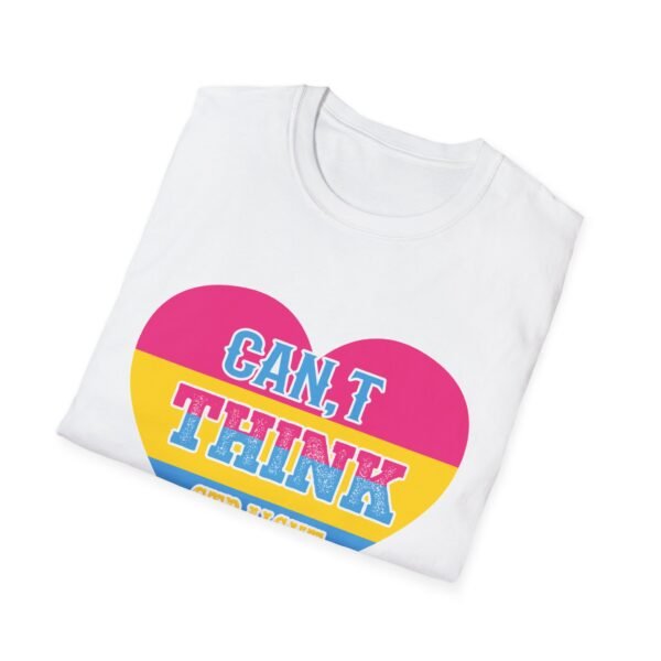 Can’t Think Unisex Softstyle T-Shirt, LGBTQ+ Pride Apparel, Casual Wear, Thoughtful Gift, Everyday Wear, Summer Fashion - Image 3