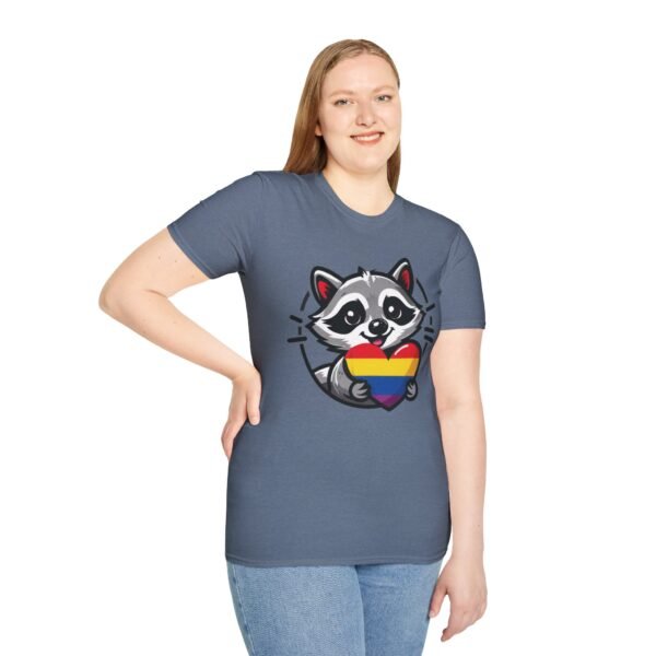 Rainbow Raccoon Pride T-Shirt, LGBTQ+ Apparel, Unisex T-Shirt, Soft Cotton Tee, Gift for Pride Month, Fun LGBTQ Gift - Image 32