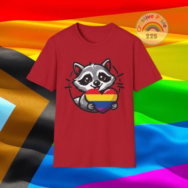 Rainbow Raccoon Pride T-Shirt, LGBTQ+ Apparel, Unisex T-Shirt, Soft Cotton Tee, Gift for Pride Month, Fun LGBTQ Gift - Image 55