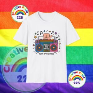Pride Celebration T-Shirt, LGBTQ+ Apparel, Turn Up The Pride Shirt, Unisex Graphic Tee, Festival Wear, Rainbow Pride Clothing