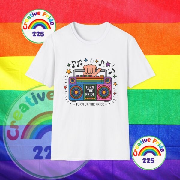 Pride Celebration T-Shirt, LGBTQ+ Apparel, Turn Up The Pride Shirt, Unisex Graphic Tee, Festival Wear, Rainbow Pride Clothing