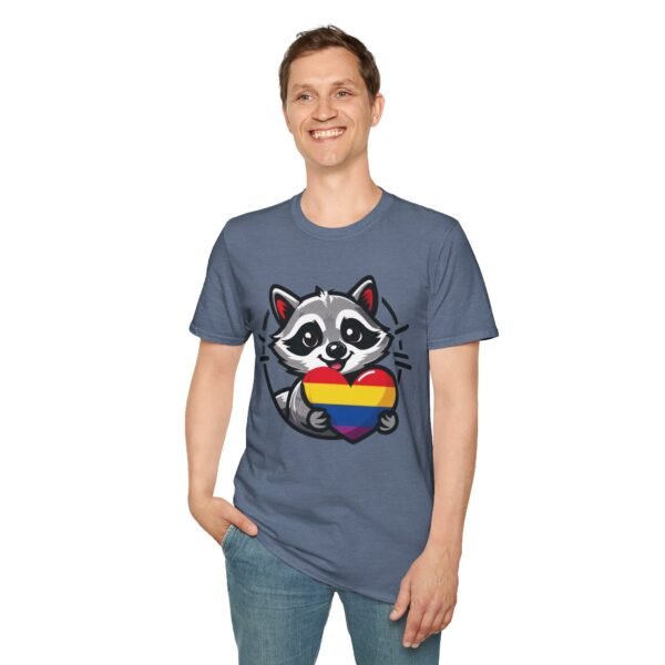 Rainbow Raccoon Pride T-Shirt, LGBTQ+ Apparel, Unisex T-Shirt, Soft Cotton Tee, Gift for Pride Month, Fun LGBTQ Gift - Image 31