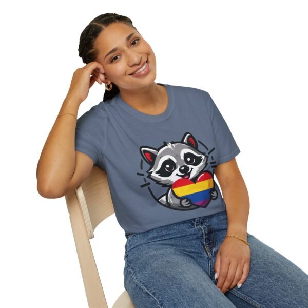Rainbow Raccoon Pride T-Shirt, LGBTQ+ Apparel, Unisex T-Shirt, Soft Cotton Tee, Gift for Pride Month, Fun LGBTQ Gift - Image 33
