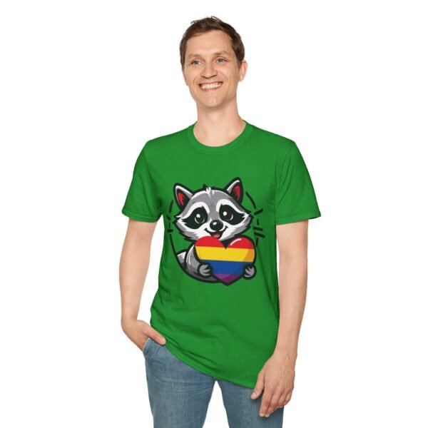 Rainbow Raccoon Pride T-Shirt, LGBTQ+ Apparel, Unisex T-Shirt, Soft Cotton Tee, Gift for Pride Month, Fun LGBTQ Gift - Image 19