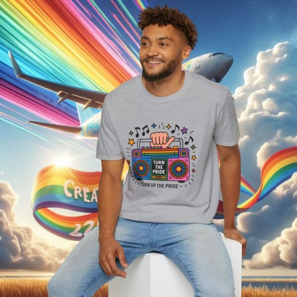 Pride Celebration T-Shirt, LGBTQ+ Apparel, Turn Up The Pride Shirt, Unisex Graphic Tee, Festival Wear, Rainbow Pride Clothing - Image 16