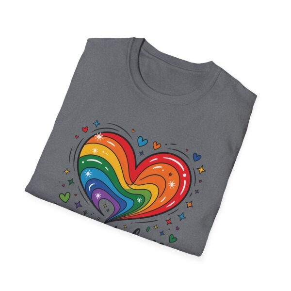 Colorful Heart Graphic T-Shirt, LGBTQ Pride Apparel, Born to Love in Color Tee, Unisex Casual Wear, Gift for Friends - Image 43