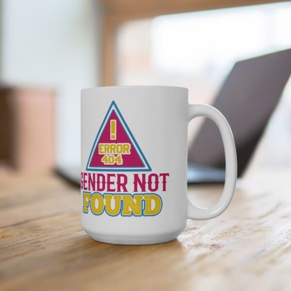 LGBTQ+ Statement Ceramic Mug - "Gender Not Found" Coffee Cup, Pride Gift, Rainbow Mug, Empowerment Drinkware, Supportive Home Decor - Image 11