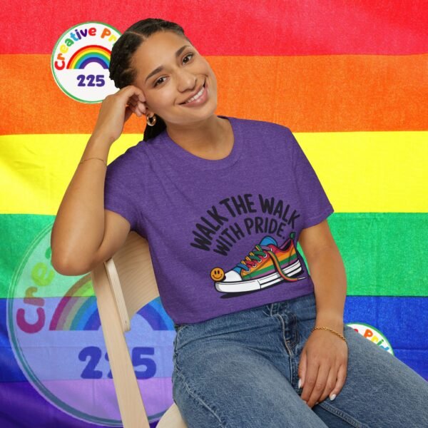 Pride T-Shirt, Unisex Graphic Tee, LGBTQ+ Apparel, Walk the Walk with Pride, Gay Pride Month Gift, Festival Wear, Colorful T-Shirt - Image 42