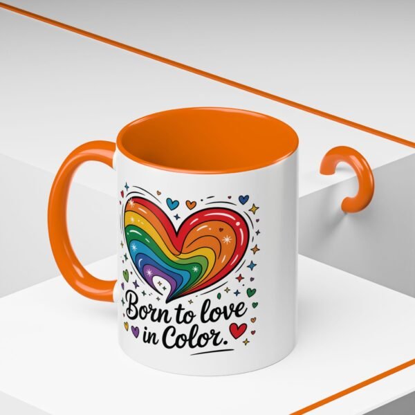 11 oz Coffee Mug LGBTQIA Pride Born to Love in Color - Image 36