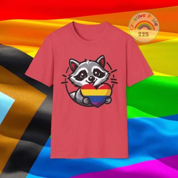 Rainbow Raccoon Pride T-Shirt, LGBTQ+ Apparel, Unisex T-Shirt, Soft Cotton Tee, Gift for Pride Month, Fun LGBTQ Gift - Image 47
