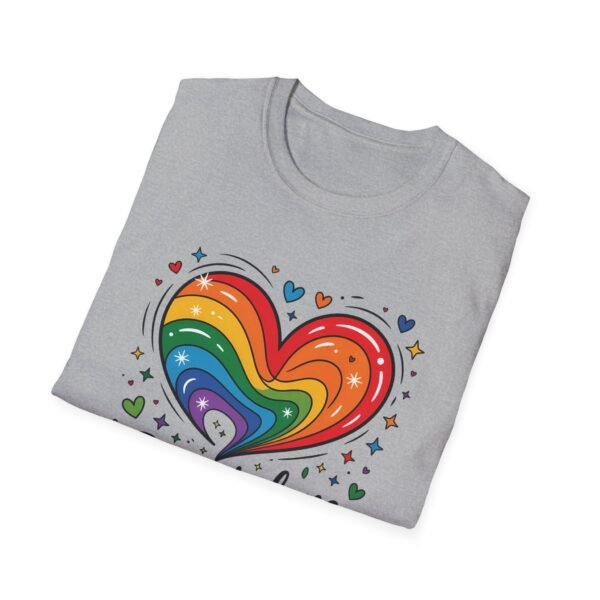 Colorful Heart Graphic T-Shirt, LGBTQ Pride Apparel, Born to Love in Color Tee, Unisex Casual Wear, Gift for Friends - Image 17