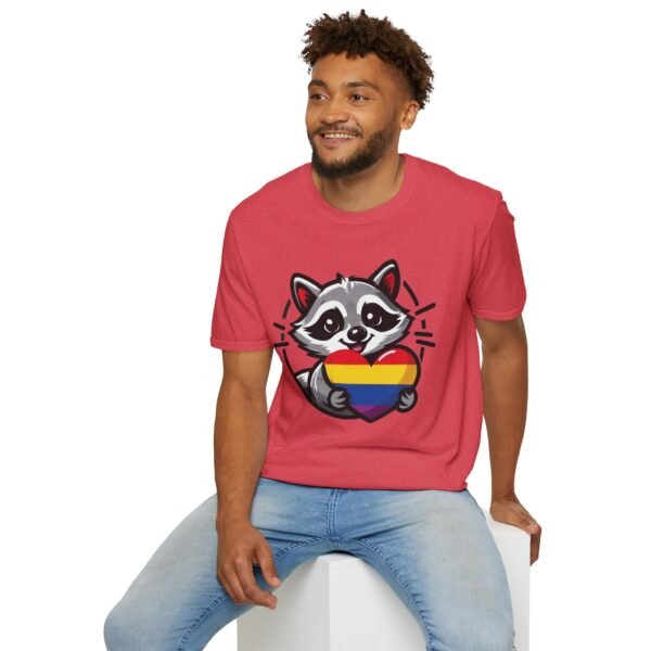 Rainbow Raccoon Pride T-Shirt, LGBTQ+ Apparel, Unisex T-Shirt, Soft Cotton Tee, Gift for Pride Month, Fun LGBTQ Gift - Image 52