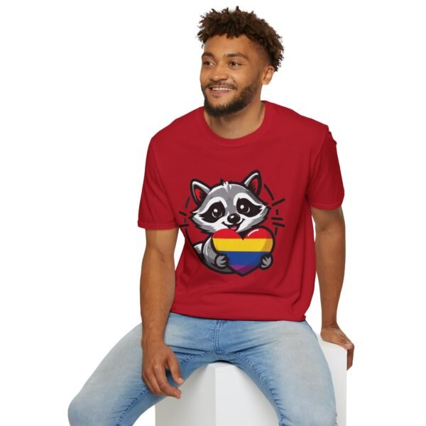 Rainbow Raccoon Pride T-Shirt, LGBTQ+ Apparel, Unisex T-Shirt, Soft Cotton Tee, Gift for Pride Month, Fun LGBTQ Gift - Image 58