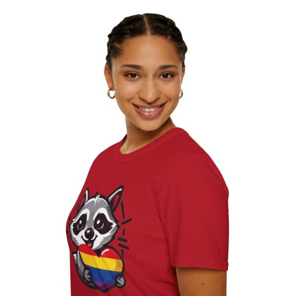 Rainbow Raccoon Pride T-Shirt, LGBTQ+ Apparel, Unisex T-Shirt, Soft Cotton Tee, Gift for Pride Month, Fun LGBTQ Gift - Image 59