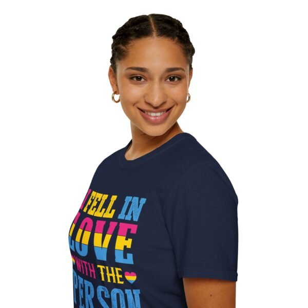 PANSEXUAL PRIDE T-SHIRT - I FELL IN LOVE WITH THE PERSON - PRIDE MONTH SHIRT - Image 5