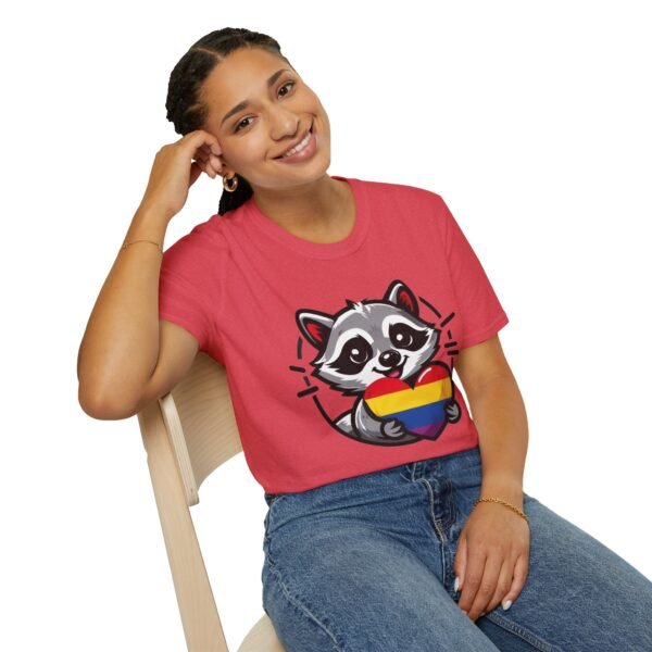 Rainbow Raccoon Pride T-Shirt, LGBTQ+ Apparel, Unisex T-Shirt, Soft Cotton Tee, Gift for Pride Month, Fun LGBTQ Gift - Image 54