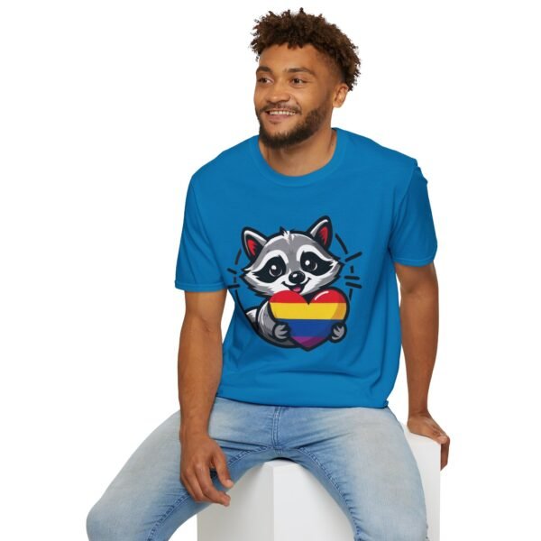 Rainbow Raccoon Pride T-Shirt, LGBTQ+ Apparel, Unisex T-Shirt, Soft Cotton Tee, Gift for Pride Month, Fun LGBTQ Gift - Image 41