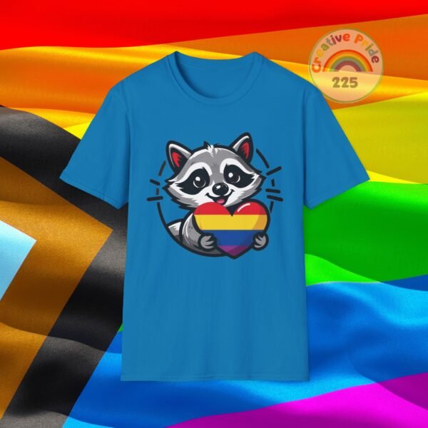 Rainbow Raccoon Pride T-Shirt, LGBTQ+ Apparel, Unisex T-Shirt, Soft Cotton Tee, Gift for Pride Month, Fun LGBTQ Gift - Image 35