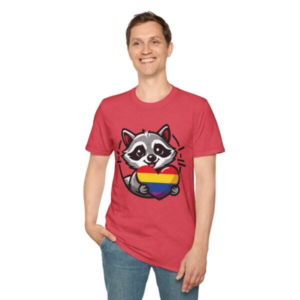 Rainbow Raccoon Pride T-Shirt, LGBTQ+ Apparel, Unisex T-Shirt, Soft Cotton Tee, Gift for Pride Month, Fun LGBTQ Gift - Image 50