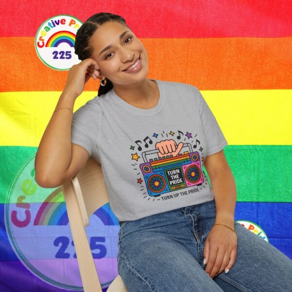 Pride Celebration T-Shirt, LGBTQ+ Apparel, Turn Up The Pride Shirt, Unisex Graphic Tee, Festival Wear, Rainbow Pride Clothing - Image 13