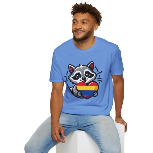 Rainbow Raccoon Pride T-Shirt, LGBTQ+ Apparel, Unisex T-Shirt, Soft Cotton Tee, Gift for Pride Month, Fun LGBTQ Gift - Image 25