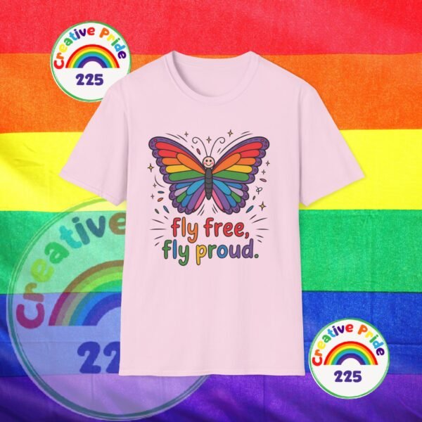 Rainbow Butterfly Pride T-Shirt, LGBTQ+ Gift, Fly Free Fly Proud Tee, Summer Pride Apparel, Unisex Festival Shirt - Image 20