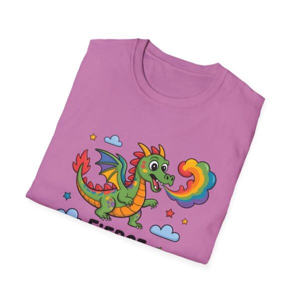 Fierce & Fabulous Pride T-Shirt, LGBTQ+ Shirt, Rainbow Dragon Tee, Unisex Softstyle Top, Gift for Pride Month - Image 25