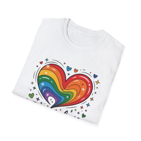 Colorful Heart Graphic T-Shirt, LGBTQ Pride Apparel, Born to Love in Color Tee, Unisex Casual Wear, Gift for Friends - Image 4