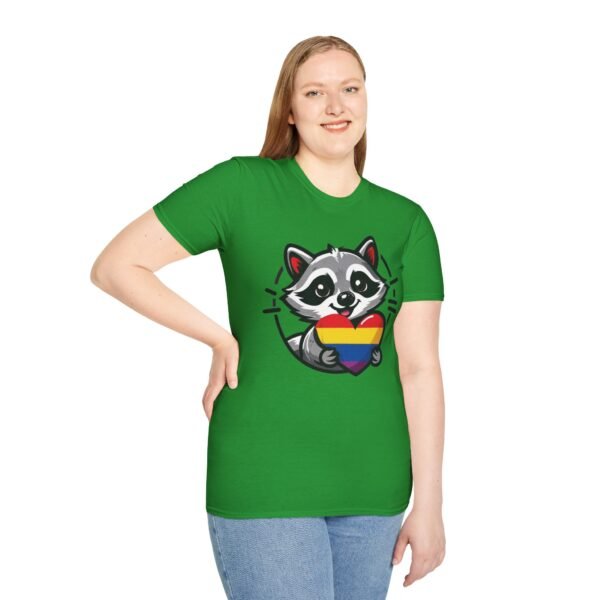 Rainbow Raccoon Pride T-Shirt, LGBTQ+ Apparel, Unisex T-Shirt, Soft Cotton Tee, Gift for Pride Month, Fun LGBTQ Gift - Image 20