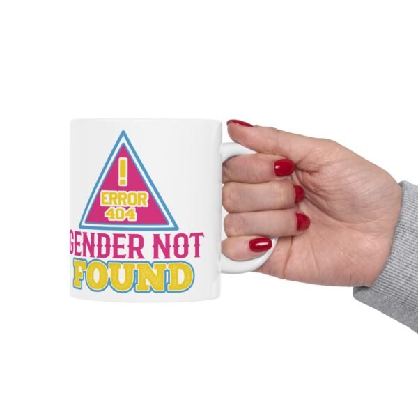 LGBTQ+ Statement Ceramic Mug - "Gender Not Found" Coffee Cup, Pride Gift, Rainbow Mug, Empowerment Drinkware, Supportive Home Decor - Image 6