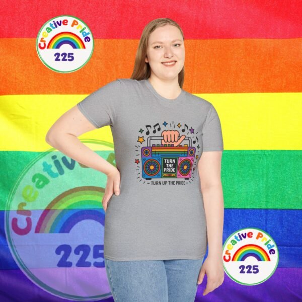 Pride Celebration T-Shirt, LGBTQ+ Apparel, Turn Up The Pride Shirt, Unisex Graphic Tee, Festival Wear, Rainbow Pride Clothing - Image 12