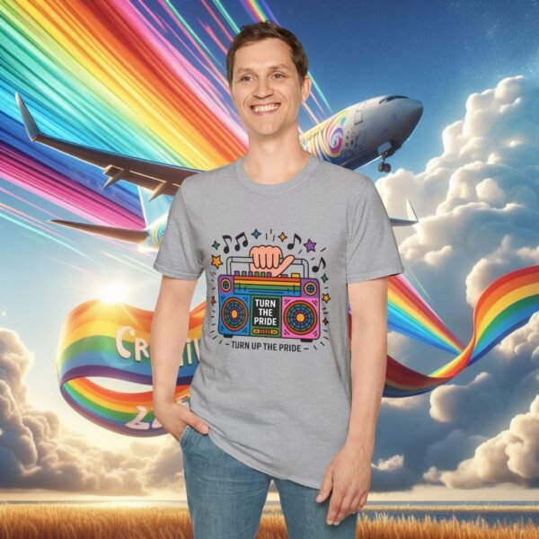 Pride Celebration T-Shirt, LGBTQ+ Apparel, Turn Up The Pride Shirt, Unisex Graphic Tee, Festival Wear, Rainbow Pride Clothing - Image 14