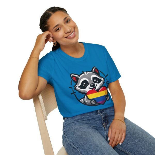 Rainbow Raccoon Pride T-Shirt, LGBTQ+ Apparel, Unisex T-Shirt, Soft Cotton Tee, Gift for Pride Month, Fun LGBTQ Gift - Image 39