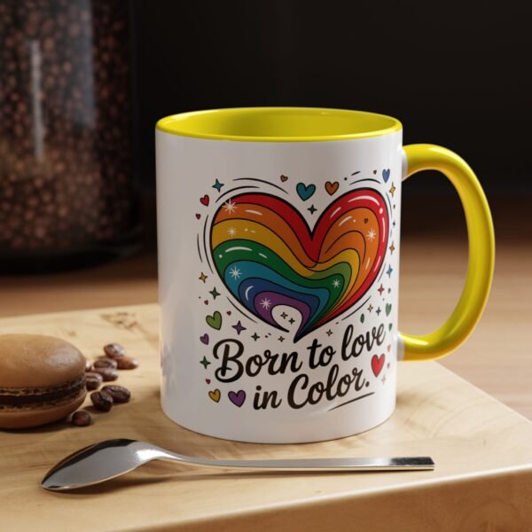 11 oz Coffee Mug LGBTQIA Pride Born to Love in Color - Image 47
