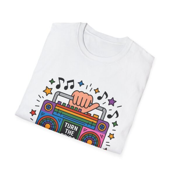 Pride Celebration T-Shirt, LGBTQ+ Apparel, Turn Up The Pride Shirt, Unisex Graphic Tee, Festival Wear, Rainbow Pride Clothing - Image 4