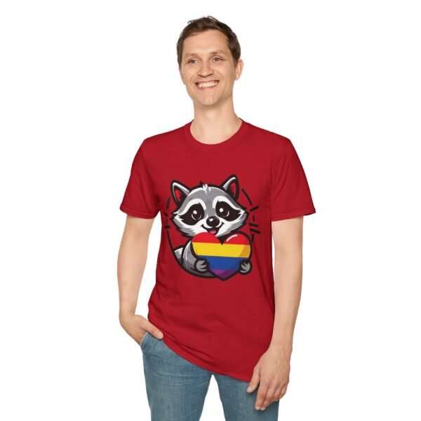Rainbow Raccoon Pride T-Shirt, LGBTQ+ Apparel, Unisex T-Shirt, Soft Cotton Tee, Gift for Pride Month, Fun LGBTQ Gift - Image 60