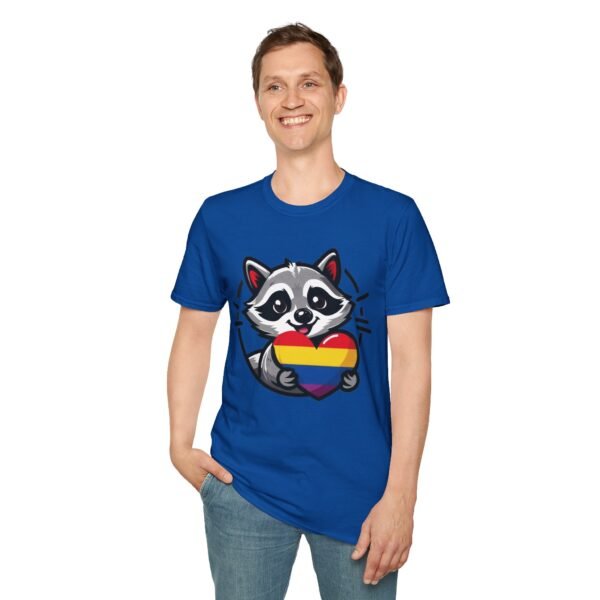 Rainbow Raccoon Pride T-Shirt, LGBTQ+ Apparel, Unisex T-Shirt, Soft Cotton Tee, Gift for Pride Month, Fun LGBTQ Gift - Image 46