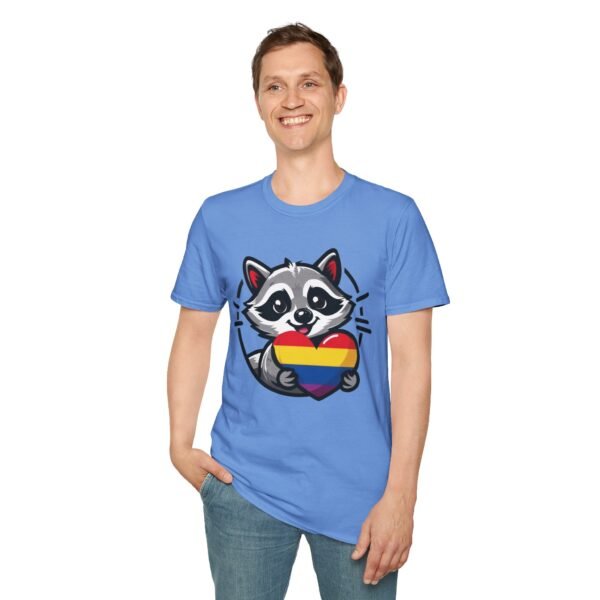Rainbow Raccoon Pride T-Shirt, LGBTQ+ Apparel, Unisex T-Shirt, Soft Cotton Tee, Gift for Pride Month, Fun LGBTQ Gift - Image 26