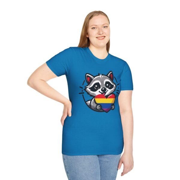 Rainbow Raccoon Pride T-Shirt, LGBTQ+ Apparel, Unisex T-Shirt, Soft Cotton Tee, Gift for Pride Month, Fun LGBTQ Gift - Image 37